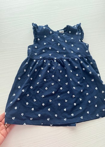 Kız Çocuk Pileli Kısa Kollu Bohem Elbise - Görsel 3