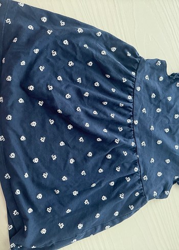 Kız Çocuk Pileli Kısa Kollu Bohem Elbise - Görsel 7