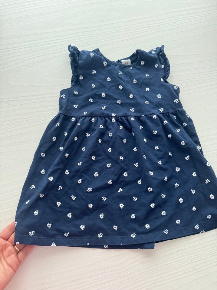 Kız Çocuk Pileli Kısa Kollu Bohem Elbise - Görsel 3