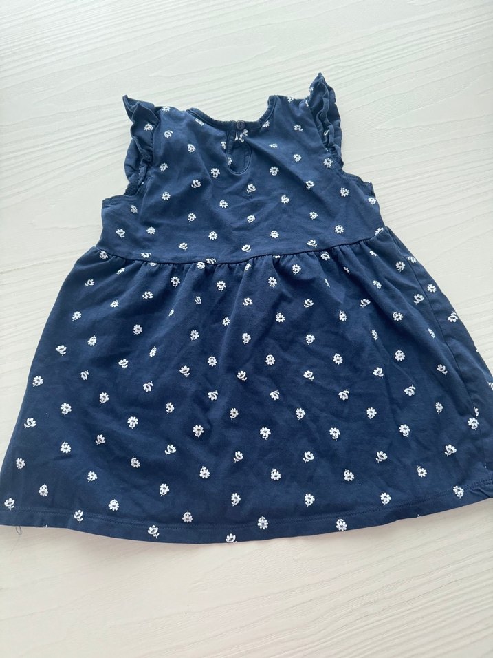 Kız Çocuk Pileli Kısa Kollu Bohem Elbise - Görsel 4