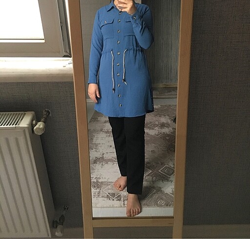 m Beden Mavi tunik