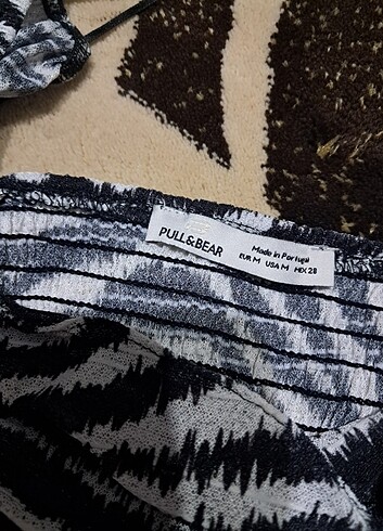 28 Beden çeşitli Renk Pull bear zebra desenli kolları şişkin crop