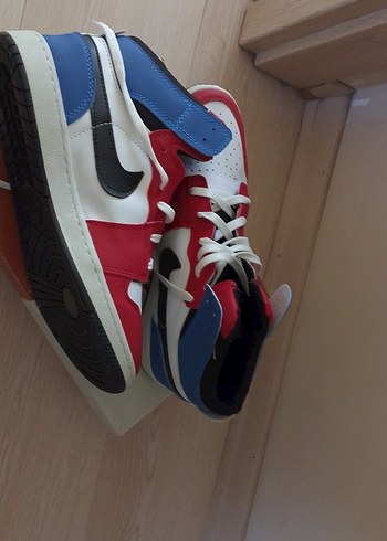 Kırmızı Beyaz Basketbol Ayakkabısı Velcro - Görsel 4