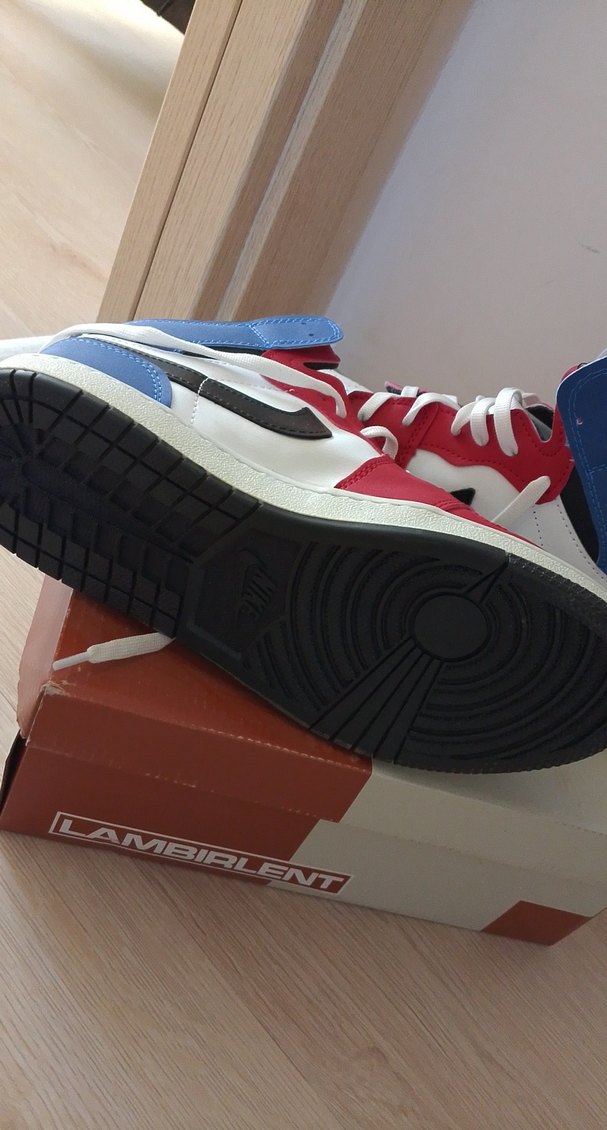 Kırmızı Beyaz Basketbol Ayakkabısı Velcro - Görsel 3