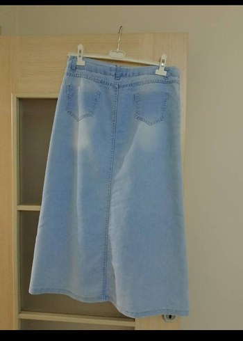 Mavi Midi Denim Etek