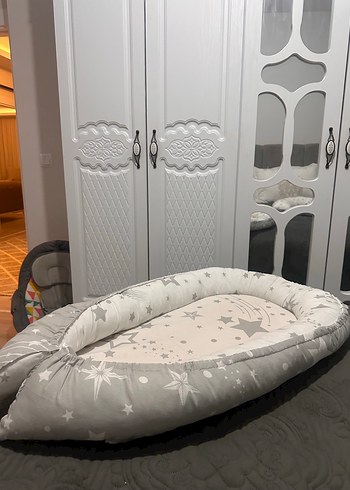  Beden gri Renk Gri Desenli Hamile ve Emzirme Yastığı