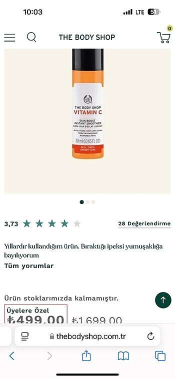 Body shop c vitamini serum