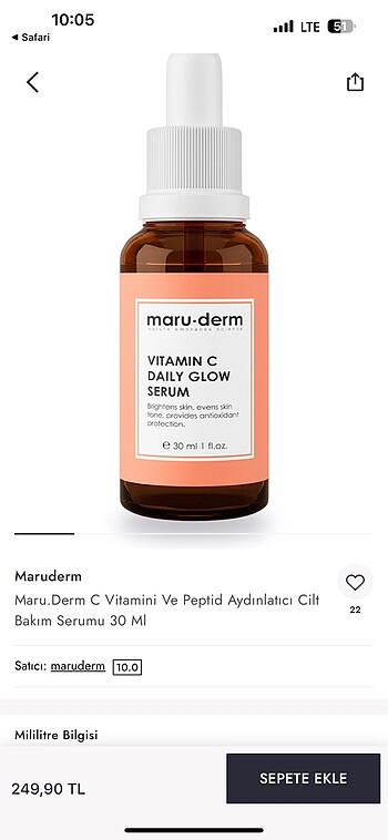 Maruderm c vitamini serum
