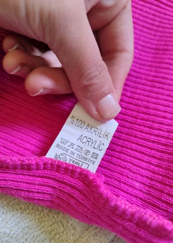 Pembe Balıkçı Yaka Kadın Triko Kazak
