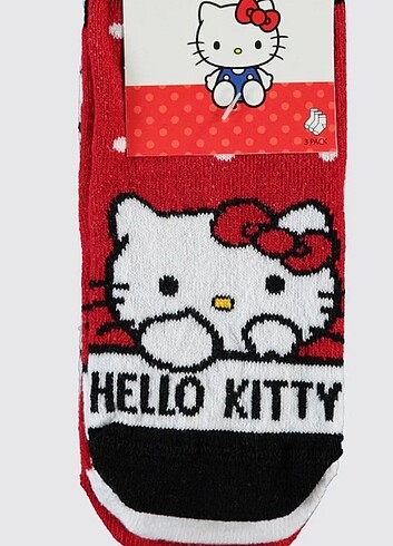 Diğer Hello kity 3 ile 11 yaş renkli corap 3 lu set
