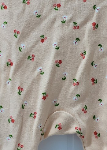 Fermuarlı Pembe Baskılı Bebek Tulum - Görsel 3