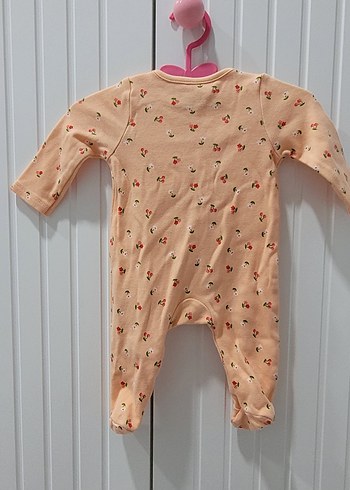 Fermuarlı Pembe Baskılı Bebek Tulum - Görsel 4