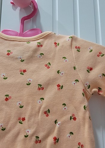 Fermuarlı Pembe Baskılı Bebek Tulum - Görsel 5