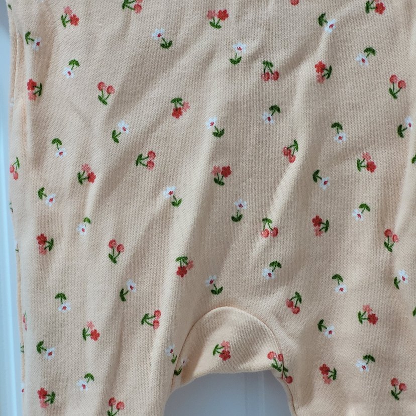 Fermuarlı Pembe Baskılı Bebek Tulum - Görsel 3