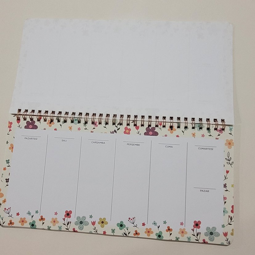 Çiçek Desenli Haftalık Planlayıcı - Görsel 3
