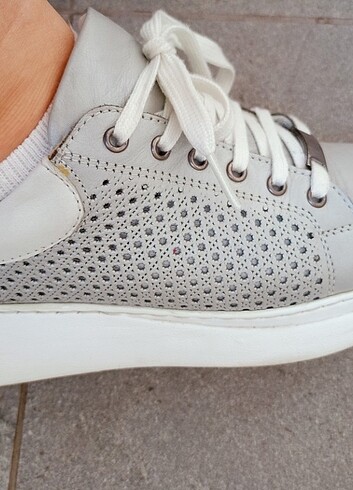 37 Beden beyaz Renk Hakiki deri sneaker