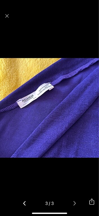 xs Beden Pull & Bear marka kısa mor drapeli elbise
