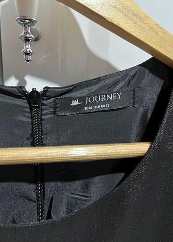 Siyah Journey Abiye Elbise Katlı - Görsel 2