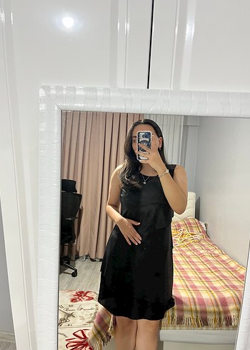 Siyah Journey Abiye Elbise Katlı - Görsel 4