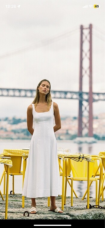 ZARA ZW COLECTİON KETEN ELBİSE