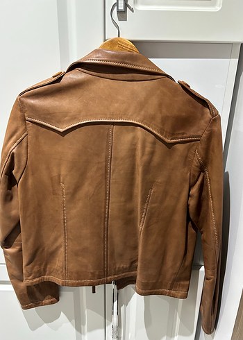 Derimod Derimod Kadın Kahverengi Deri Biker Ceket