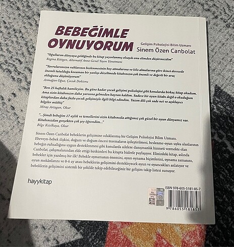  Beden Renk Bebeğimle oynuyorum kitap