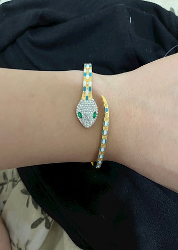 Bohem Çok Renkli Yılan Desenli Tokalı Bileklik - Görsel 2