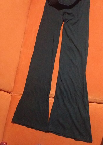 Siyah Bol Paça Kadın Pantolon - Görsel 3