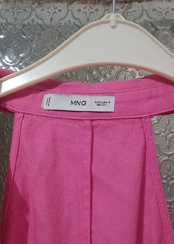 Mango Pembe Kolsuz elbise