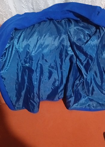 Düğmeli Mavi Kadın Blazer Ceket - Görsel 3