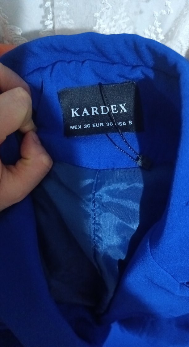 Düğmeli Mavi Kadın Blazer Ceket - Görsel 2