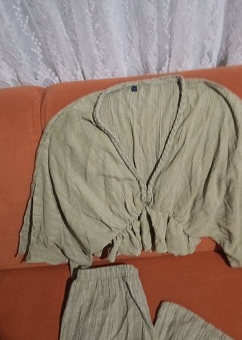 Bej Bohem Salaş Keten Pantolon - Görsel 3