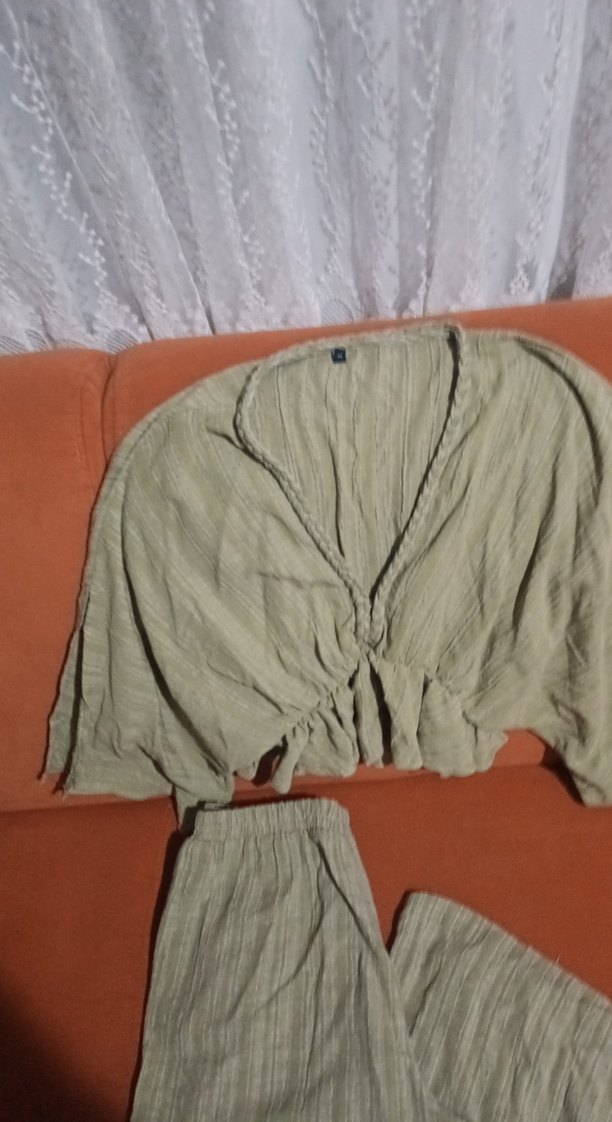 Bej Bohem Salaş Keten Pantolon - Görsel 3