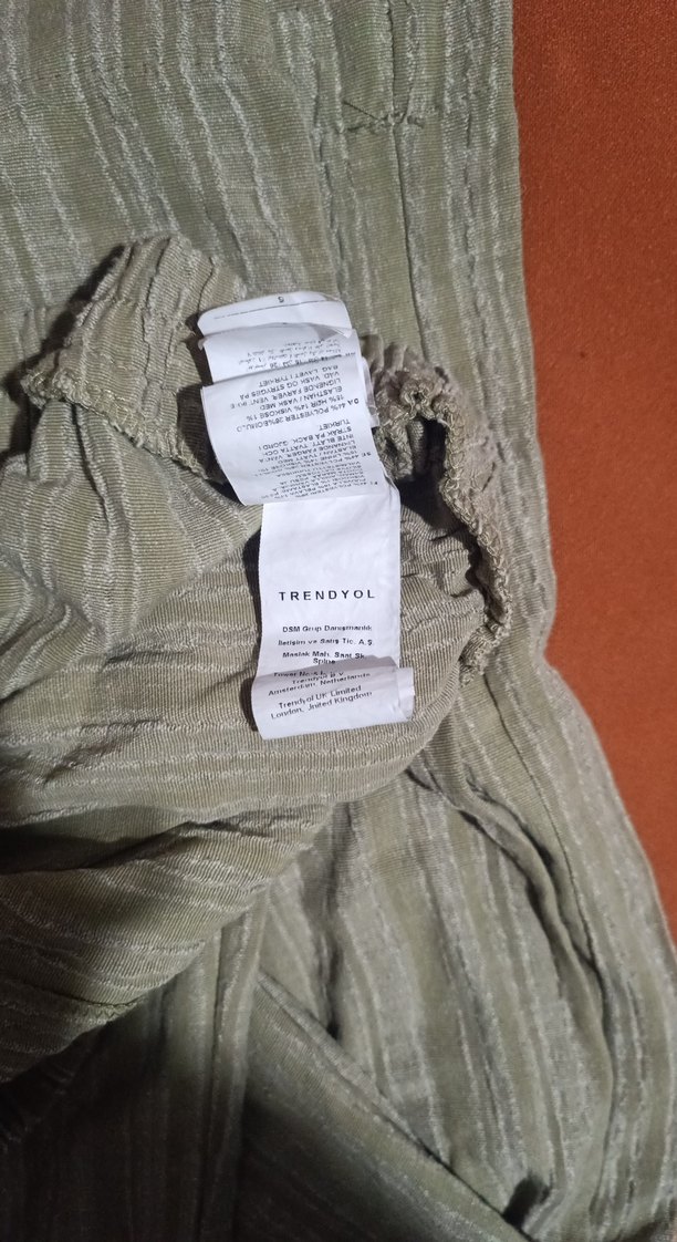 Bej Bohem Salaş Keten Pantolon - Görsel 5