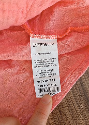 Kız Çocuk Nakışlı Keten Elbise - Görsel 3