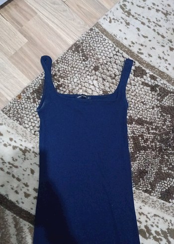 Koyu Mavi Balıkçı Yaka  Kadın Elbise - Görsel 3
