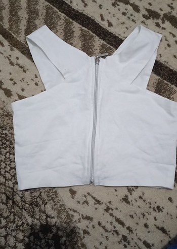 Kadın Beyaz V Yakalı Mini  gomlek - Görsel 2