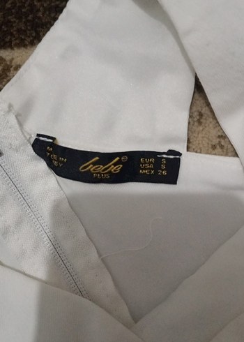 Kadın Beyaz V Yakalı Mini  gomlek - Görsel 3