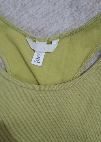 H&M Yeşil Kolsuz Fitted Body