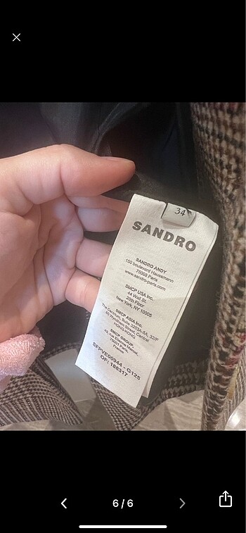 xs Beden kahverengi Renk Sandro blazer ceket
