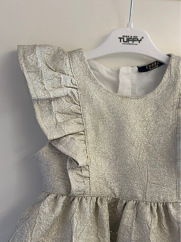 24-36 Ay Beden altın Renk Bg store tyess elegant kız çocuk abiye elbise