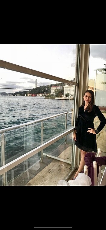 kadife uzun kollu elbise