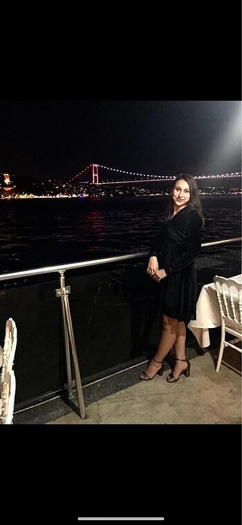 Diğer kadife uzun kollu elbise