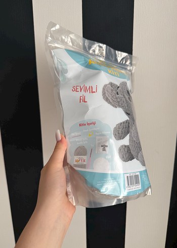 Beden Gri Amigurumi Fil Oyuncak Kiti