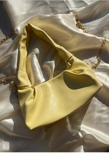 Zara Butter Yellow Kadın Deri Çanta