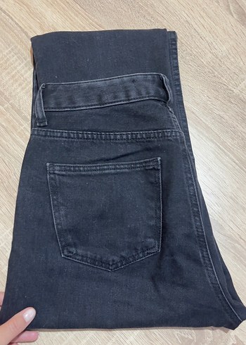 Koton Kadın Siyah Regular Fit Midi Kot Pantolon