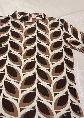 Bohem Desenli Uzun Kollu Boğazlı Bluz - Görsel 3