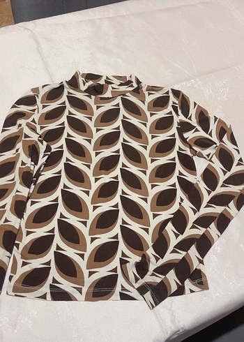 Bohem Desenli Uzun Kollu Boğazlı Bluz - Görsel 2