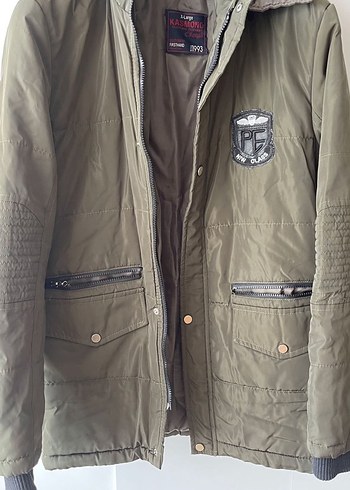 Kürk Detaylı Kamuflaj Erkek Mont - Görsel 6