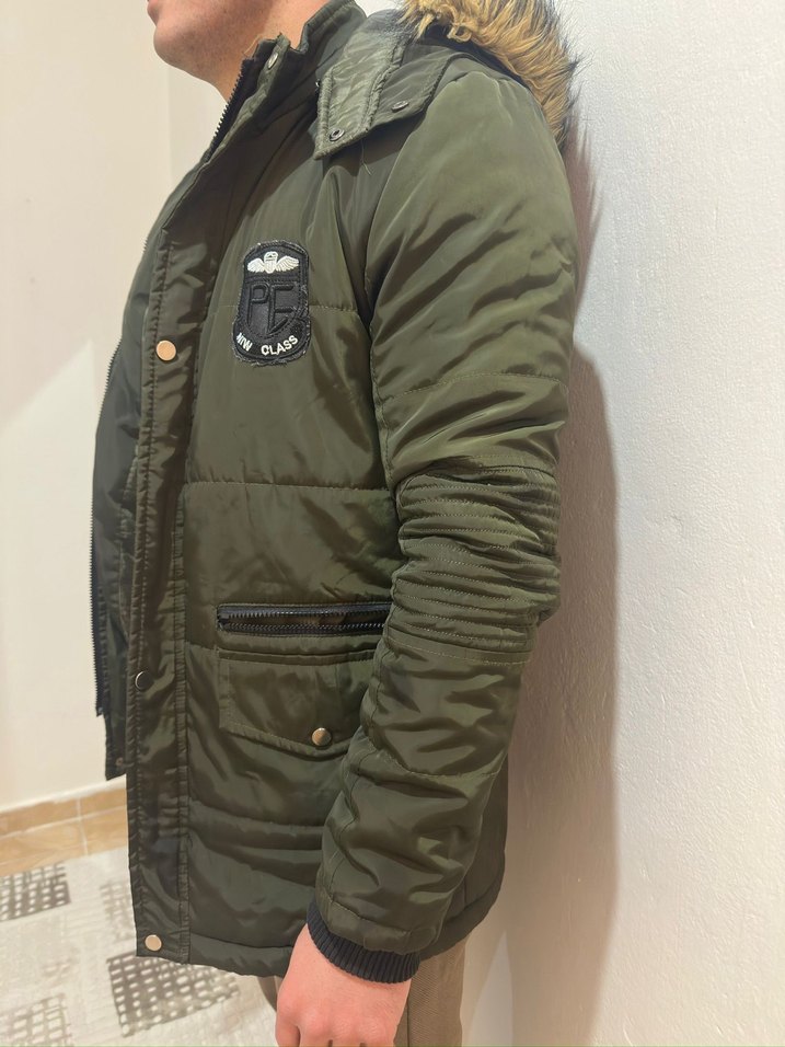 Kürk Detaylı Kamuflaj Erkek Mont - Görsel 2